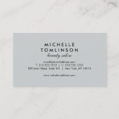 Elegantes goldfarbenes Muster Lichtgrau Designer Visitenkarte (Rückseite)