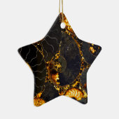 Elegantes, goldfarbenes nautilus Design Keramikornament (Rechts)