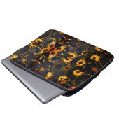 Elegantes, goldfarbenes nautilus Design Laptopschutzhülle (Vorne Knopf)