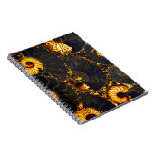 Elegantes, goldfarbenes nautilus Design Notizblock (Rechte Seite)