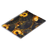 Elegantes, goldfarbenes nautilus Design Notizblock (Linke Seite)