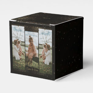 Elegantes, goldfarbenes Personalisiertes Foto und Geschenkschachtel