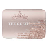 Elegantes goldfarbenes Rosa und glänzende Glitzer  Badematte (Vorderseite)