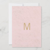 Elegantes goldfarbenes Rosa Winterdusche Invitat Einladung (Rückseite)