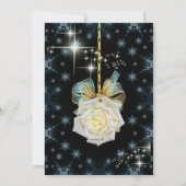 Elegantes goldfarbenes Rosenschick Weihnachten Einladung (Rückseite)