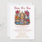 Elegantes goldfarbenes Teatro Brautparty Einladung (Vorderseite)