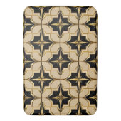 Elegantes goldfarbenes und schwarzes geometrisches badematte (Vorderseite Vertikal)