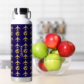 Elegantes Goldflugzeug & World Globe, Minimalistis Trinkflasche