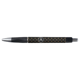 Elegantes Goldfolien-Monogramm spielt Stift die