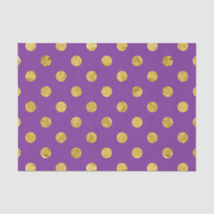 Elegantes Goldfolien-Polka-Punkt-Muster - lila Seidenpapier