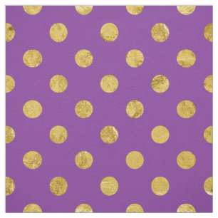 Elegantes Goldfolien-Polka-Punkt-Muster - lila Stoff