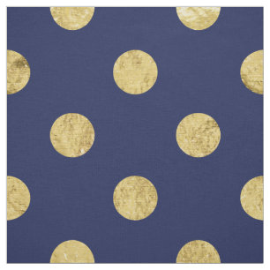 Elegantes Goldfolien-Tupfen-Muster - Gold u. Blau Stoff