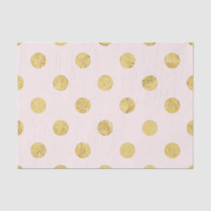 Elegantes Goldfolien-Tupfen-Muster - Rosa u. Gold Seidenpapier