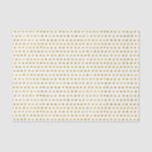 Elegantes Goldfolien-weißes kleines Tupfen-Muster Seidenpapier (Vorderseite)