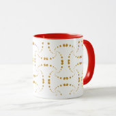 Elegantes goldgelbes gepunktetes Design Tasse (VorderseiteRechts)