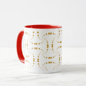 Elegantes goldgelbes gepunktetes Design Tasse (Vorderseite Links)
