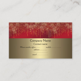 elegantes Goldgeschäft mit rotem Funkeln Visitenkarte