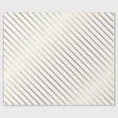 Elegantes goldgestreiftes glamouröses schlanke Des Geschenkpapier (Flach)