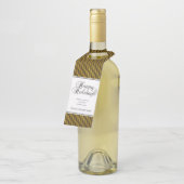 Elegantes, goldgestreiftes Unternehmen Flaschenanhänger (Angewinkelt)