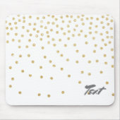 elegantes GoldGlitter Confetti-Punktmuster Mousepad (Vorne)