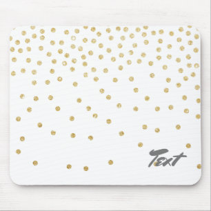 elegantes GoldGlitter Confetti-Punktmuster Mousepad