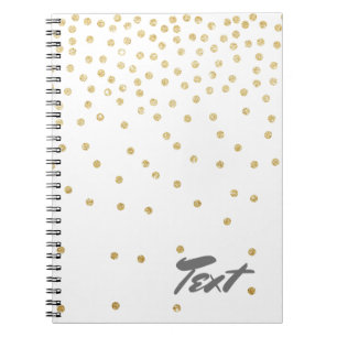 elegantes GoldGlitter Confetti-Punktmuster Notizblock