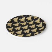 elegantes GoldGlitter Pappteller (Schrägansicht)