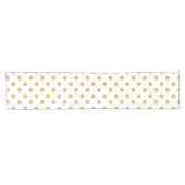 Elegantes GoldGlitzer-Polka-Punkt-Muster Kurzer Tischläufer (Horizontal)