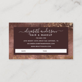 Elegantes Goldhaar Stylist Salon Ernennung Busines Visitenkarte