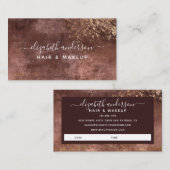 Elegantes Goldhaar Stylist Salon Ernennung Busines Visitenkarte (Vorne/Hinten)