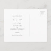 Elegantes Goldherz der Rose Save the Date Postkart Ankündigungspostkarte (Rückseite)