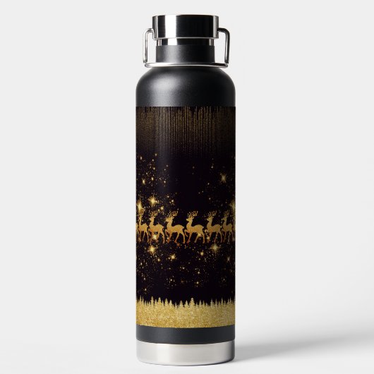 Elegantes Goldhirsch Trinkflasche (Rückseite)