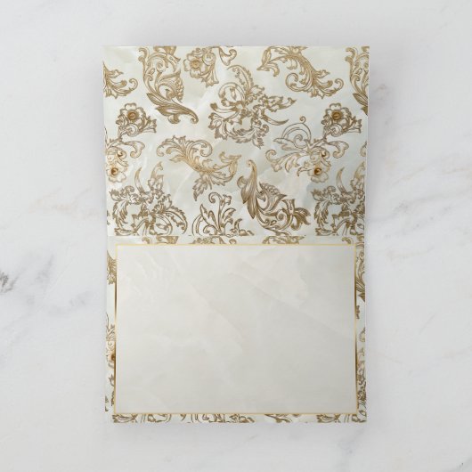 Elegantes GoldImitat-Marmormonogramm (Innenseite)