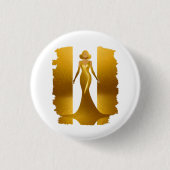 Elegantes Goldkleid Button (Vorderseite)