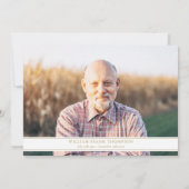 Elegantes Goldkreuz Beerdigung Einfaches Foto Dankeskarte (Rückseite)