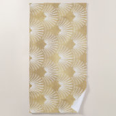 Elegantes Goldkunst-Deko-Muster Strandtuch (Vorderseite)