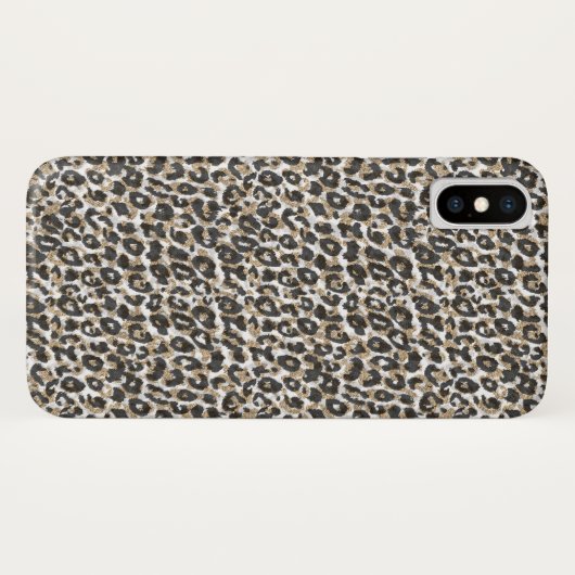 Elegantes Goldleopardenmuster Case-Mate iPhone Hülle (Rückseite (Horizontal))
