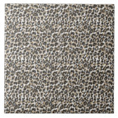 Elegantes Goldleopardenmuster Fliese (Vorderseite)
