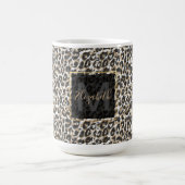 Elegantes Goldleopardenmuster Kaffeetasse (Mittel)