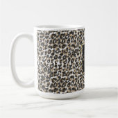 Elegantes Goldleopardenmuster Kaffeetasse (Links)