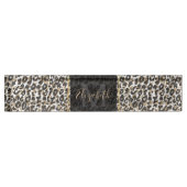 Elegantes Goldleopardenmuster Namensplakette (Vorderseite)