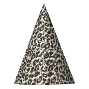 Elegantes Goldleopardenmuster Partyhütchen