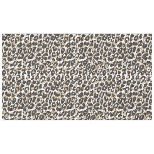 Elegantes Goldleopardenmuster Tischdecke (Vorderseite (Horizontal))