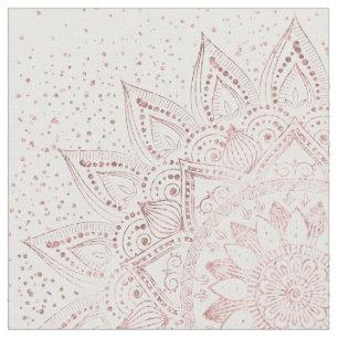 Elegantes Goldmandala-Konfetti-Design der Rose Stoff