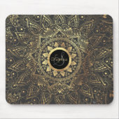 Elegantes Goldmandala-Kunstwerk Mousepad (Vorne)
