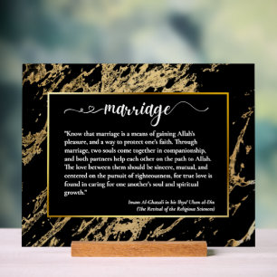 Elegantes Goldmarmor-Effekt-Acrylschild - Hochzeit Acrylschild