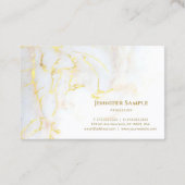 Elegantes Goldmarmor-Template Golden Modern Visitenkarte (Rückseite)