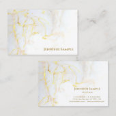 Elegantes Goldmarmor-Template Golden Modern Visitenkarte (Vorne/Hinten)