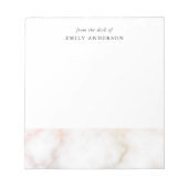 Elegantes Goldmarmormonogramm vom Schreibtisch Notizblock (Vorderseite)