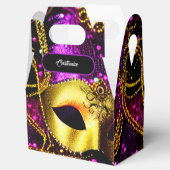Elegantes Goldmaske-Gable Geschenkschachtel (Geöffnet)